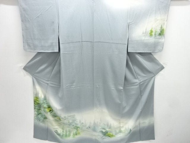 未使用品　作家物　家屋風景模様　訪問着